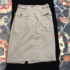 Zara Basic Gray Pencil Skirt